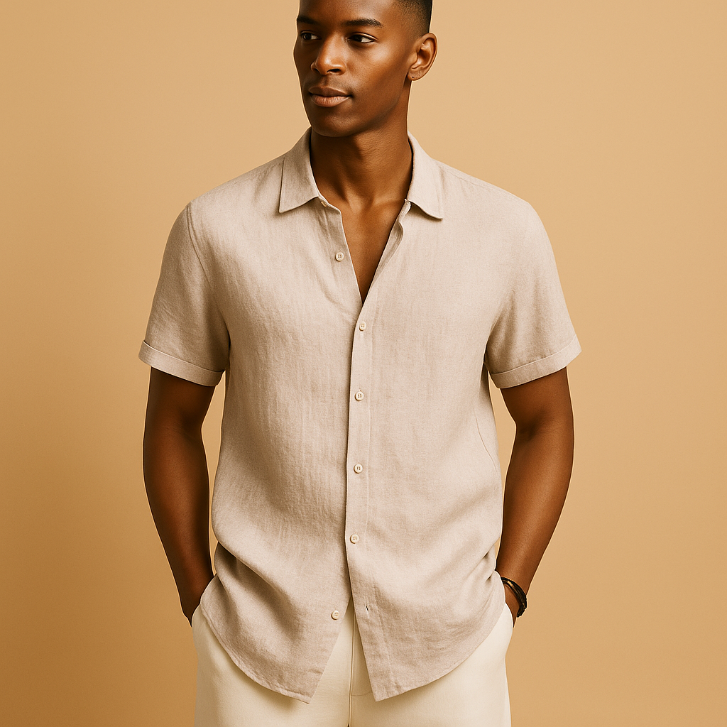 Camisola casual de manga curta para homem e mulher