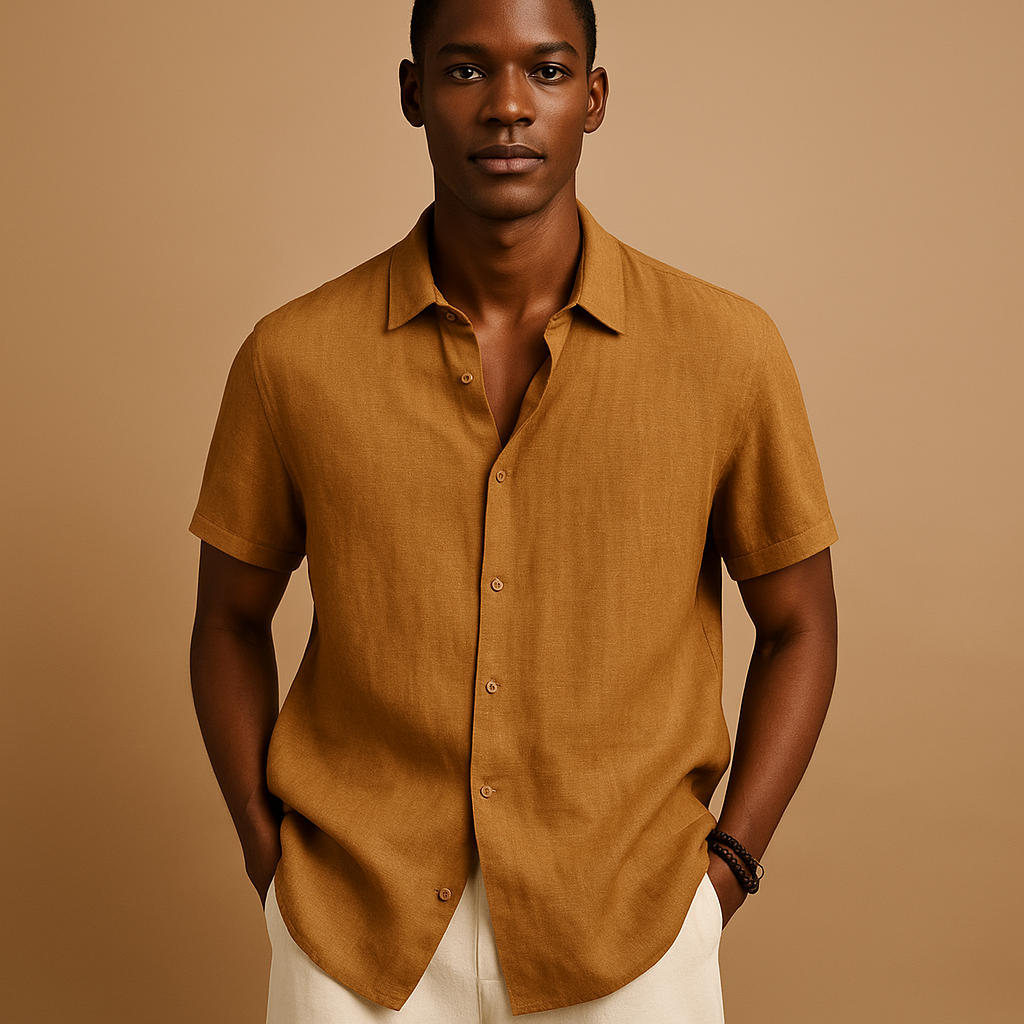 Camisola casual de manga curta para homem e mulher