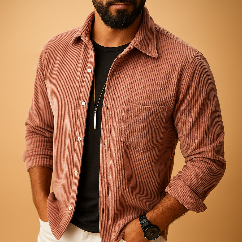 Camisas largas para homens com padrão clássico para uso diário | Mees