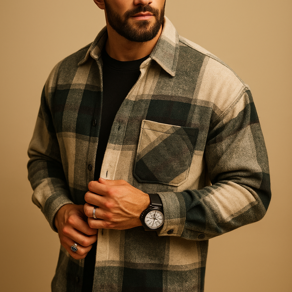 Camisas largas para homens com padrão clássico para uso diário | Mees