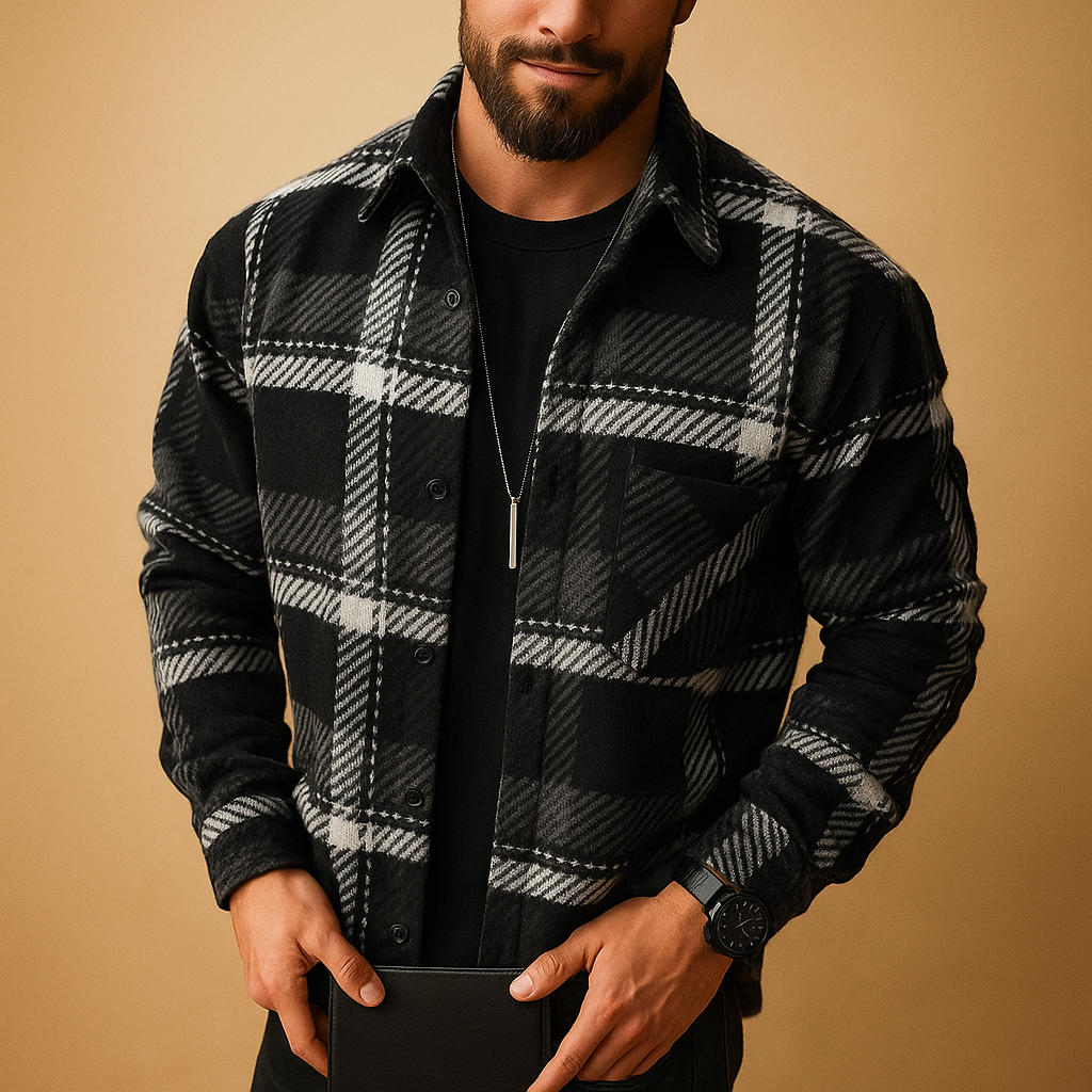 Camisas largas para homens com padrão clássico para uso diário | Mees