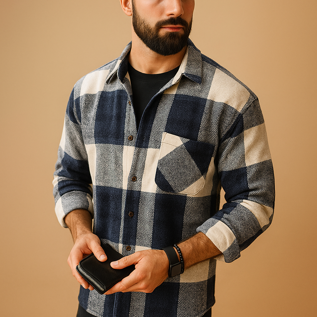 Camisas largas para homens com padrão clássico para uso diário | Mees